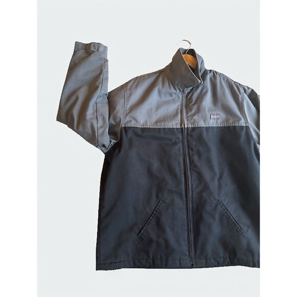 Dickies Work Jacket Mens XL Gray Workwear Mechanic Full Zip Canvas Utility 90s - Picture 3 of 16
